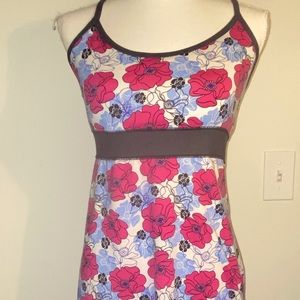 •Soybu Coconut Girl Floral Pink + Blue Athletic Dress•